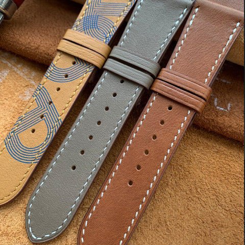 Apple watch genuine leather hand-stitched strap