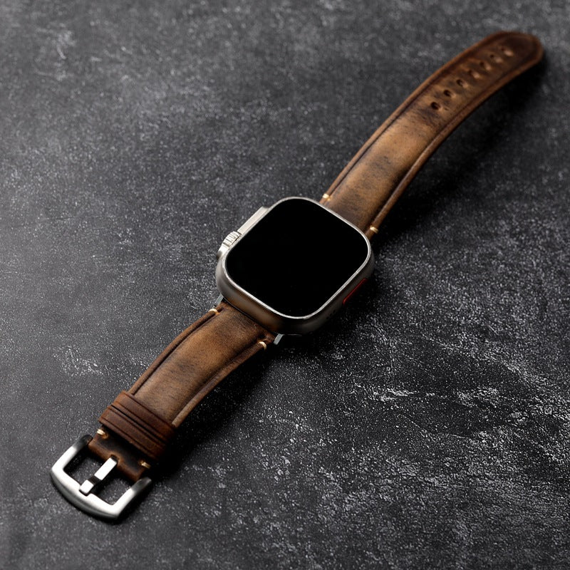 Handmade Italian leather strap for Apple Watch