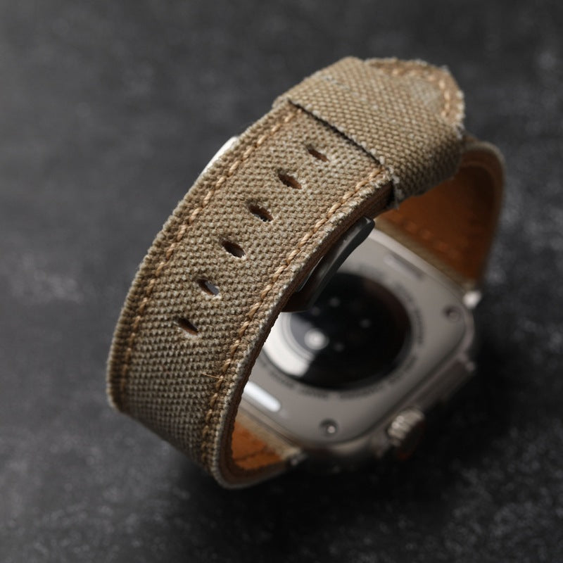 Handmade Genuine Canvas Leather Watchband