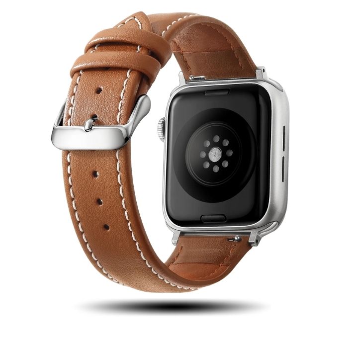 Correa de cuero para Apple Watch: cuero premium marrón