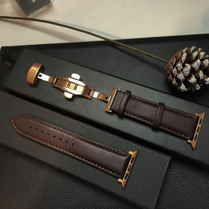 Apple Watch Leather Strap - Genuine Leather Coffee