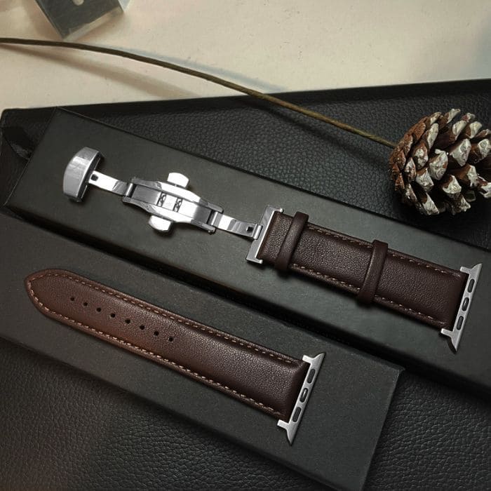 Apple Watch Leather Strap - Genuine Leather Coffee