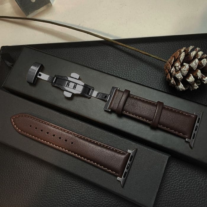 Apple Watch Leather Strap - Genuine Leather Coffee