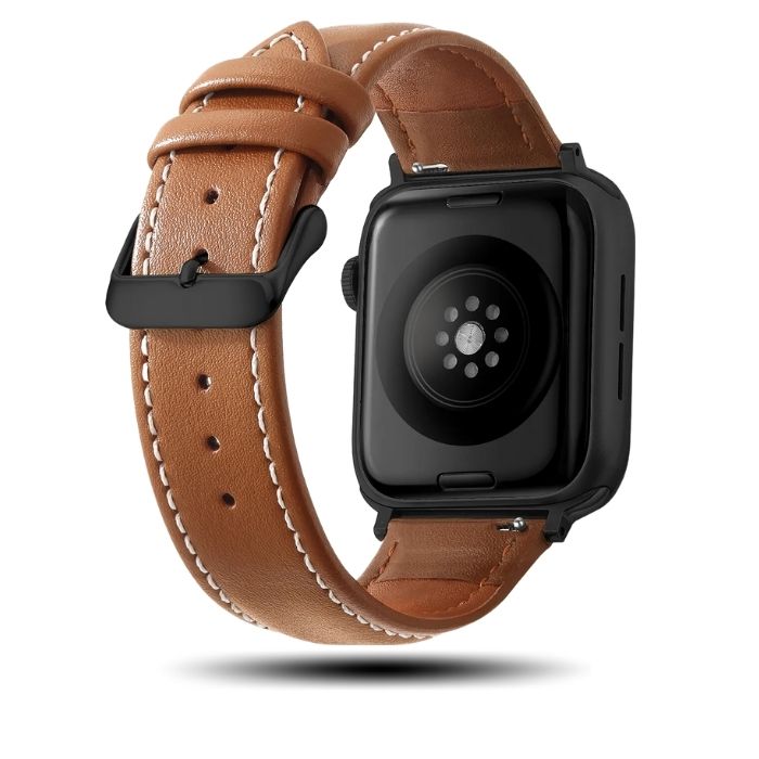 Correa de cuero para Apple Watch: cuero premium marrón