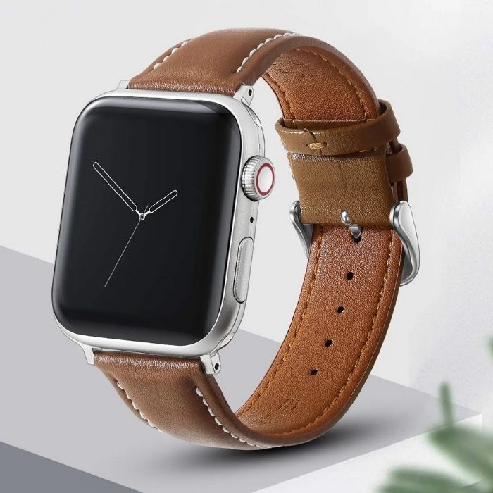 Correa de cuero para Apple Watch: cuero premium marrón