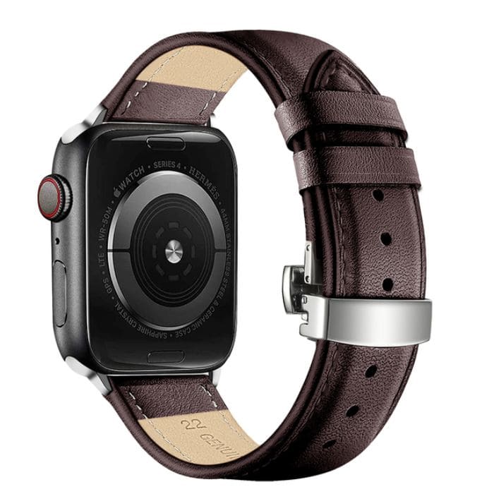 Apple Watch Leather Strap - Genuine Leather Coffee