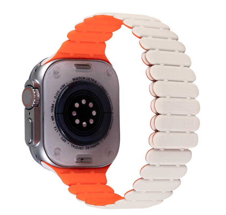 "Contrast Bamboo" Silicone Magnetic Band for Apple Watch