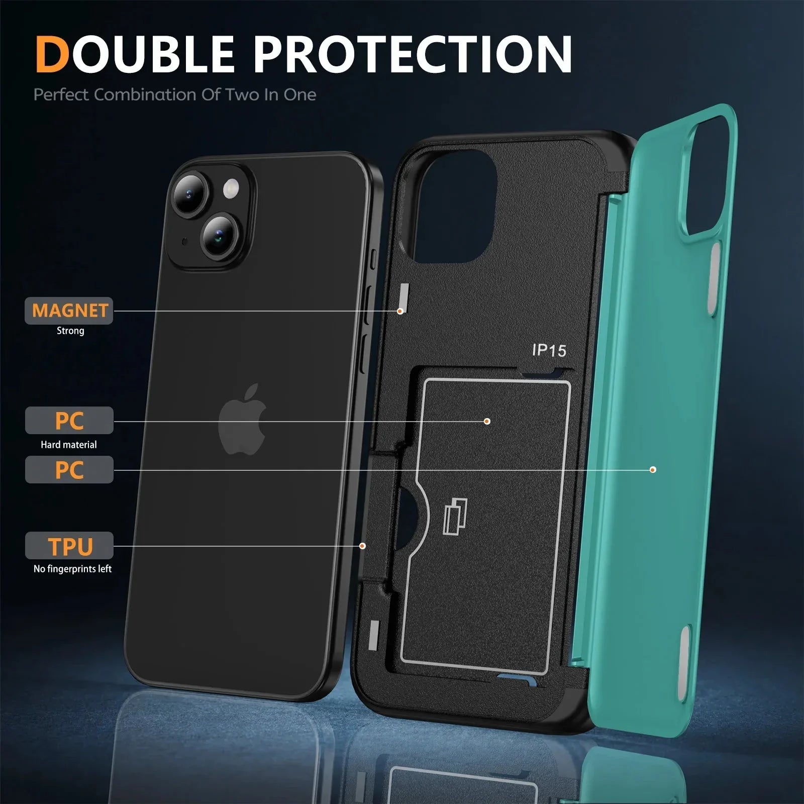 2 Card MagnetFlip iPhone Case