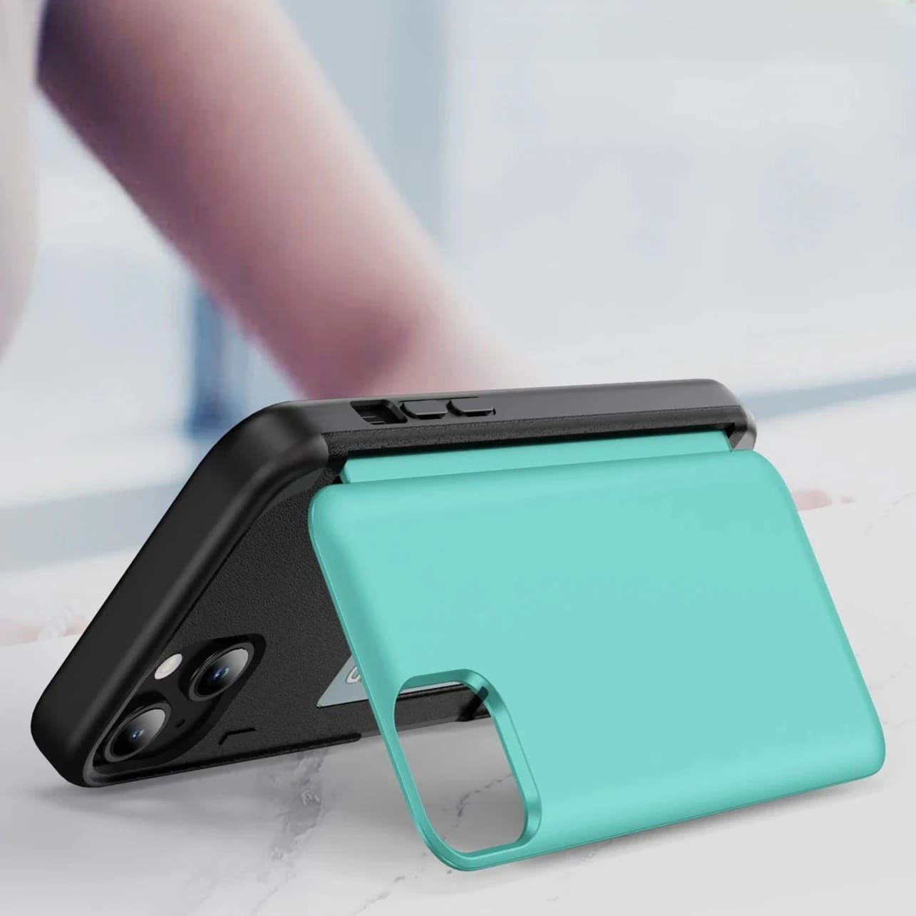 2 Card MagnetFlip iPhone Case