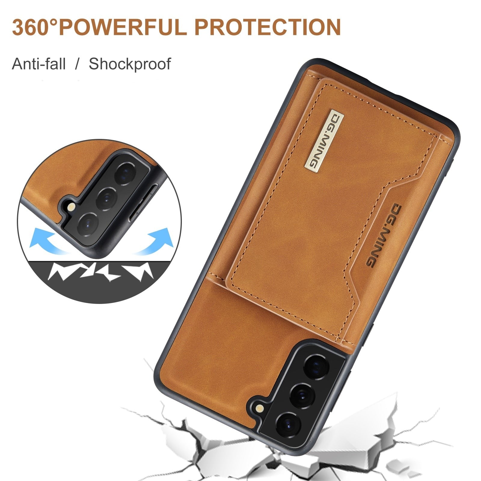 Funda de cuero magnética desmontable 2 en 1 para Samsung Galaxy 