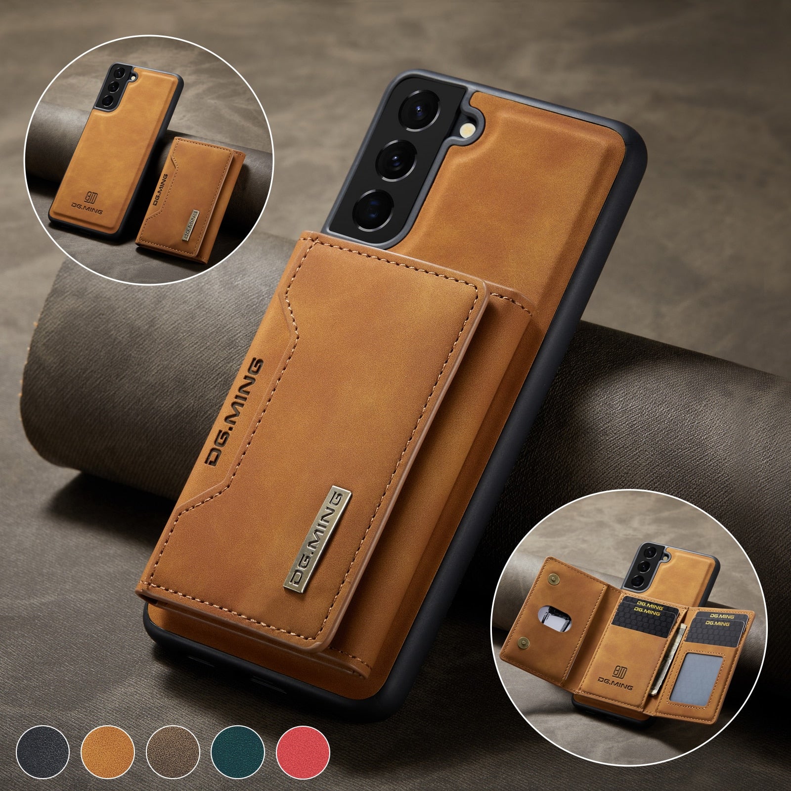 2 In 1 Detachable Magnetic Leather Samsung Galaxy Case