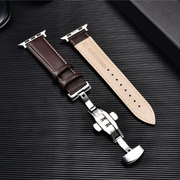 Apple Watch Leather Strap - Genuine Leather Black