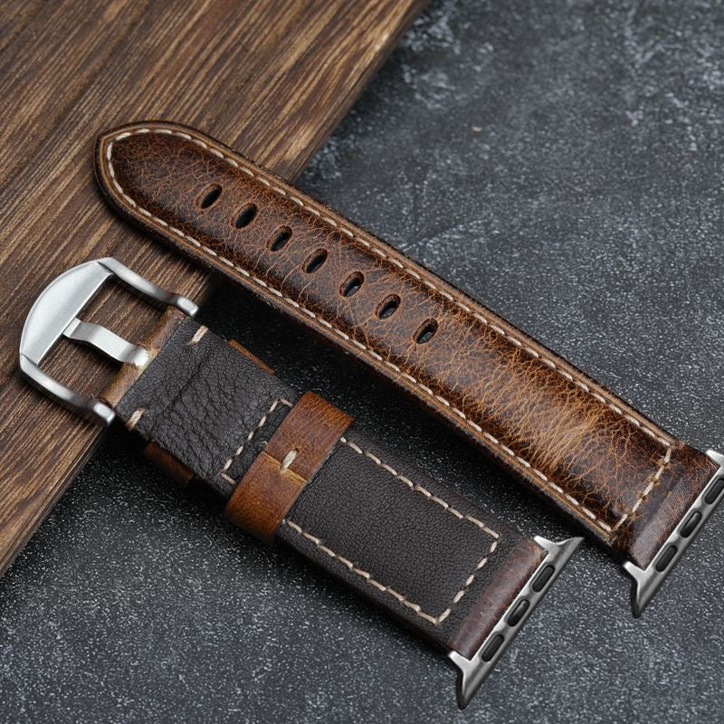 Handgefertigtes Vintage-Armband aus gewachstem Leder