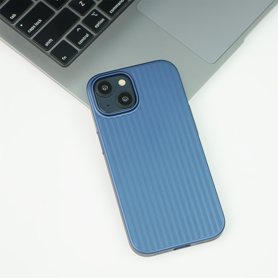 Corrugated Pattern Matte Plating Case - iPhone