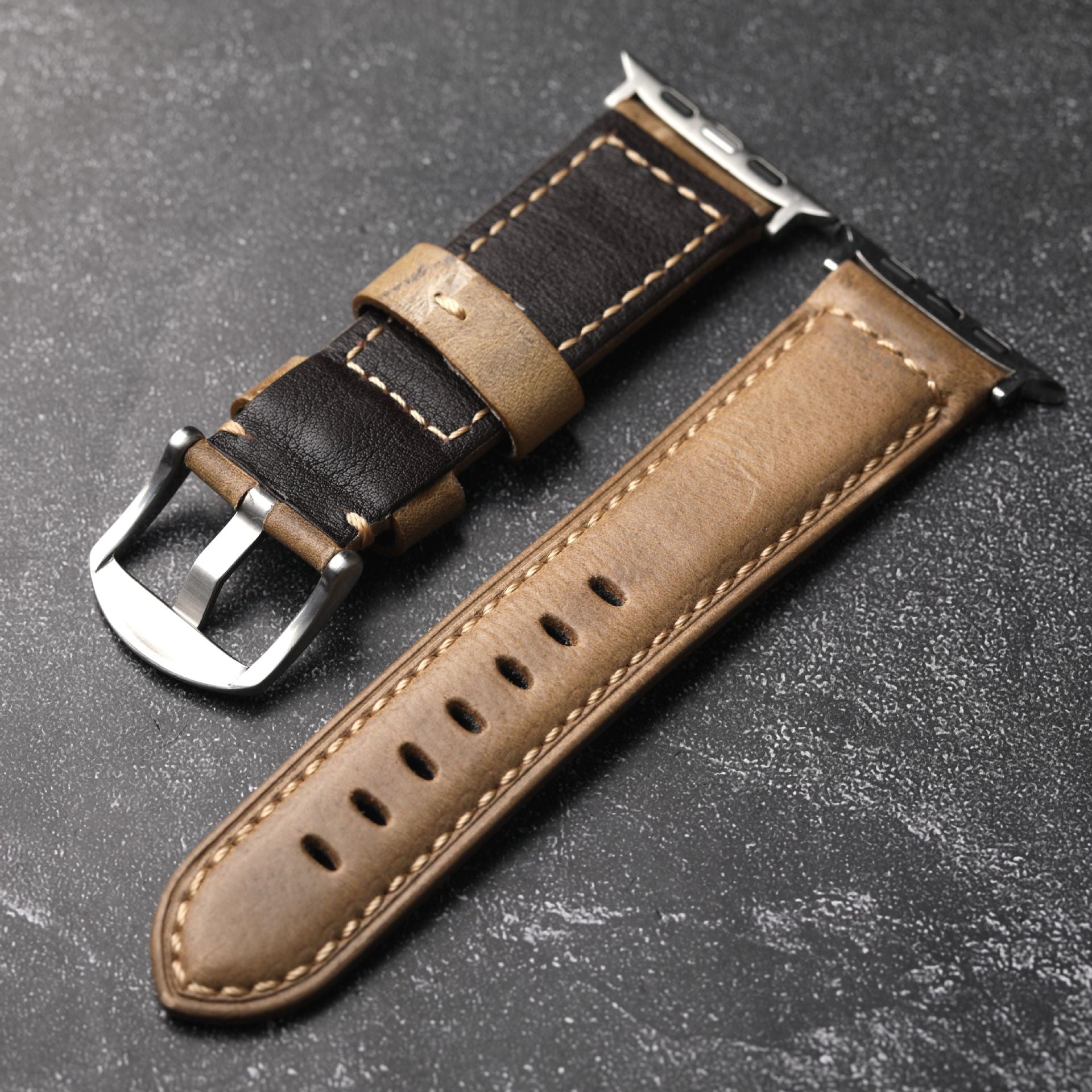 Handmade - Top grain leather Apple Watch Strap