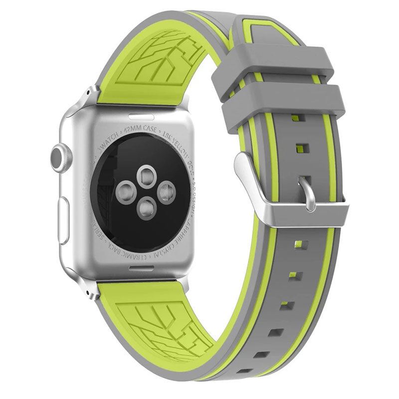 "Floral-Striped" Silicone Breathable Band For Apple Watch