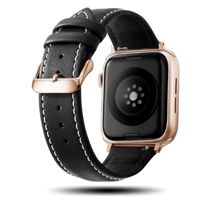 Apple Watch Lederarmband - Premium Leder Schwarz