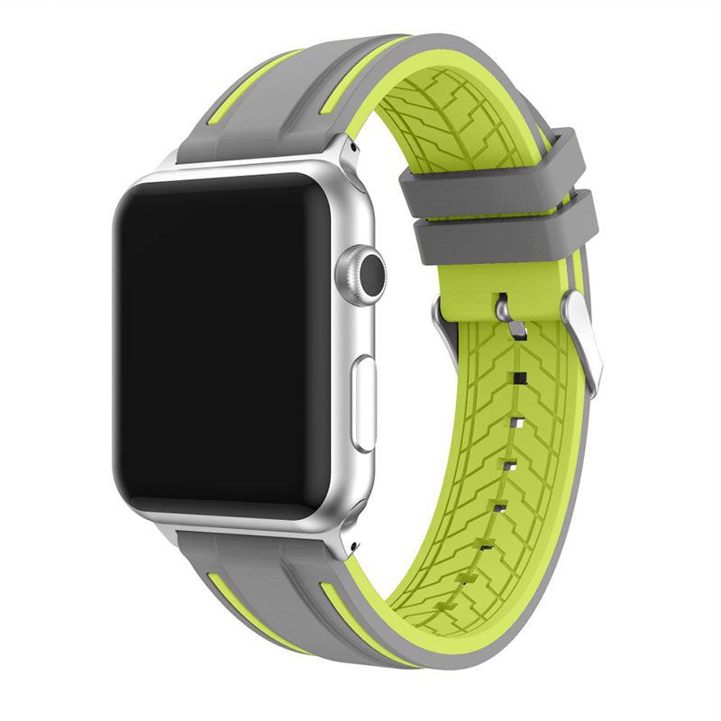 "Floral-Striped" Silicone Breathable Band For Apple Watch