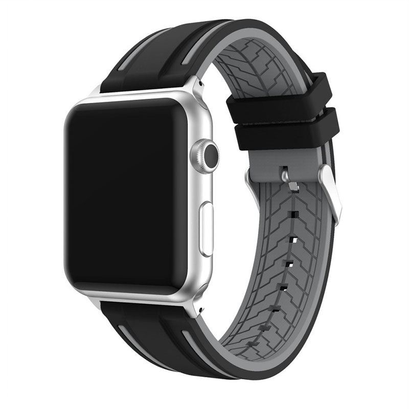 "Floral-Striped" Silicone Breathable Band For Apple Watch