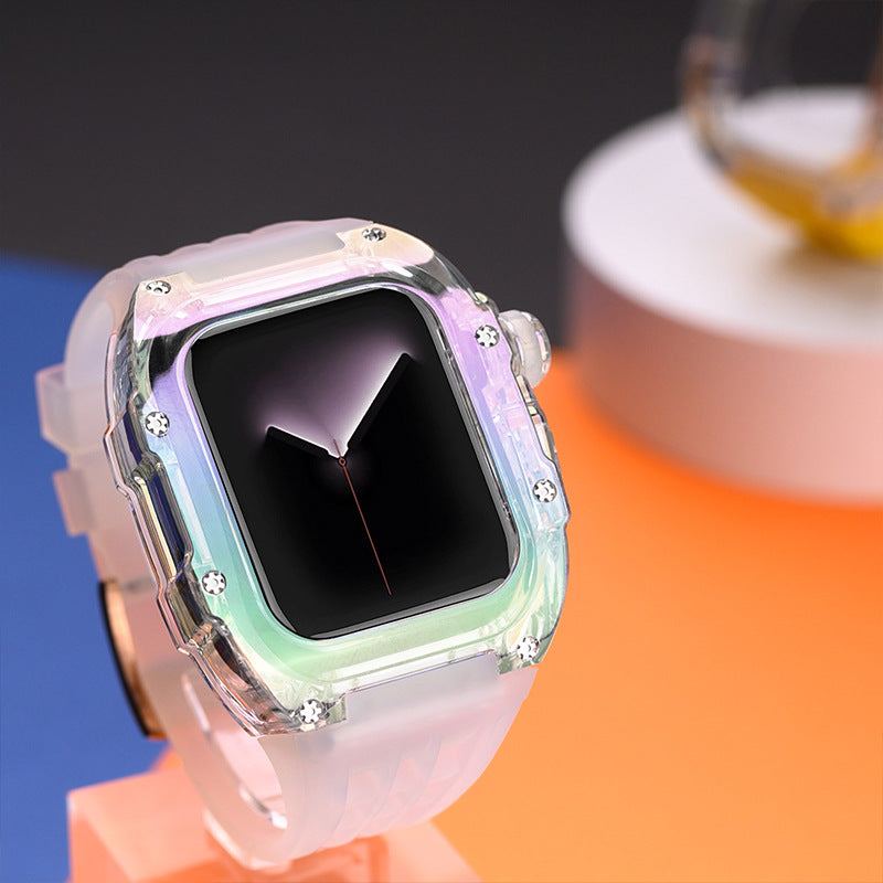 44/45 mm Fashion Illusion Integriertes Schutzarmband für die Apple Watch 