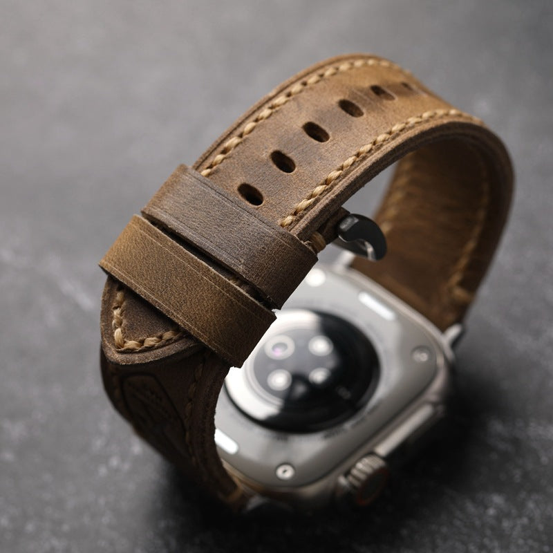 Pristine Cowhide Elegance Apple Watch Band