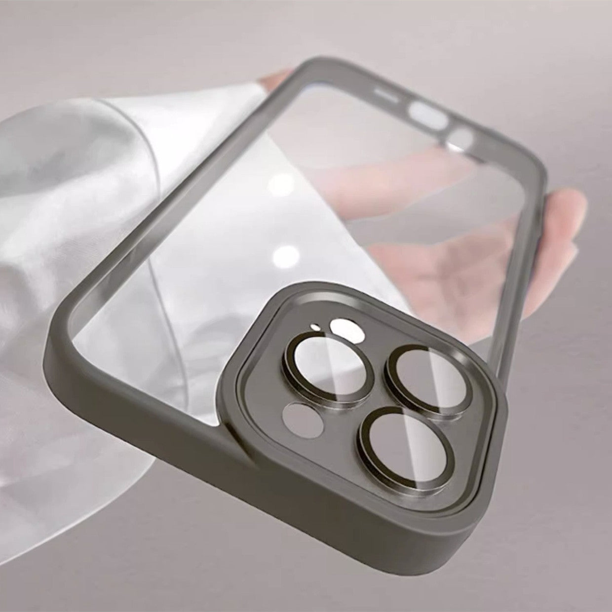 Transparent Metal Camera Protection Cover