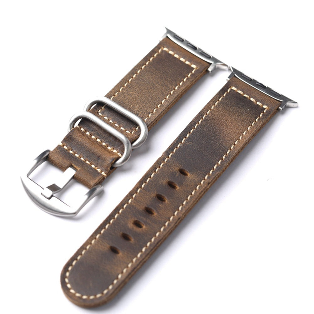 Vintage  Handmade Leather strap For Apple Watch