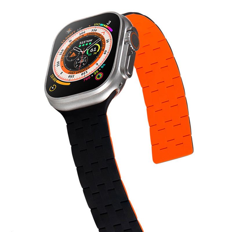 Correa magnética de silicona líquida con diseño trenzado para Apple Watch