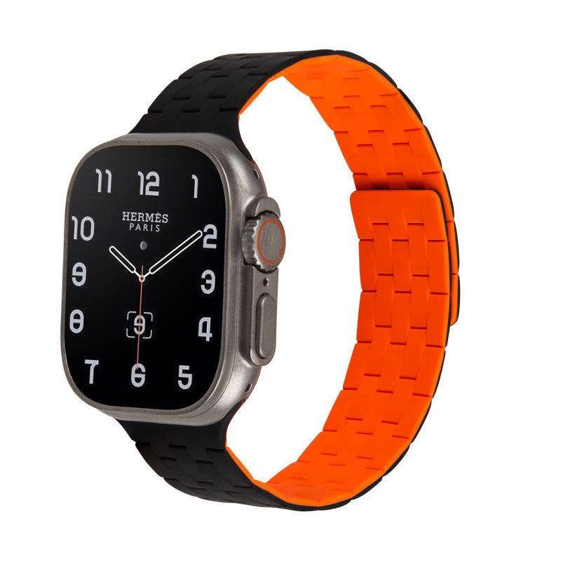 Correa magnética de silicona líquida con diseño trenzado para Apple Watch