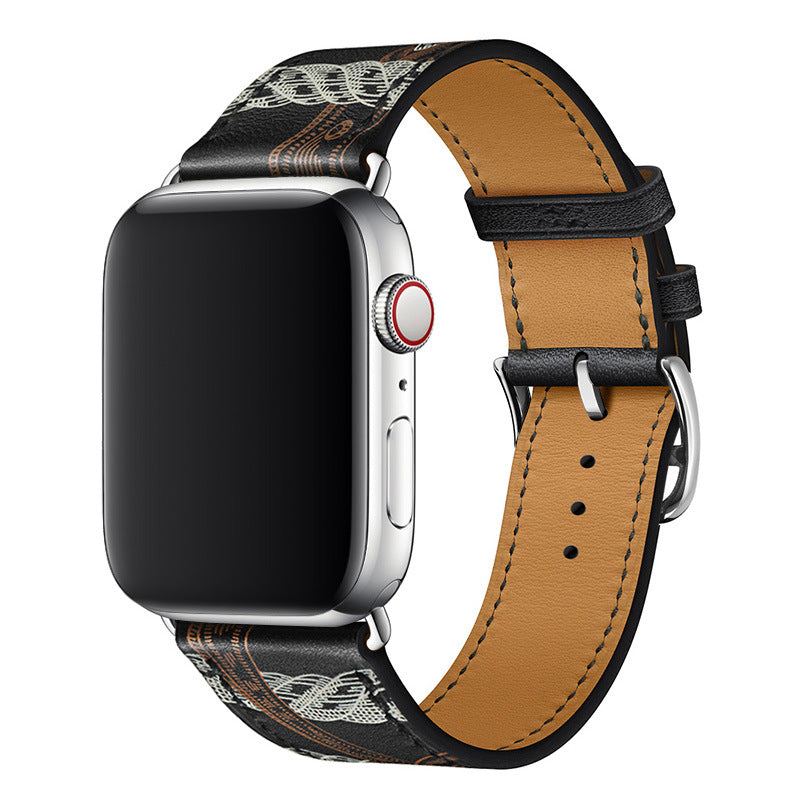 Correa de cuero tipo "Business Band" para Apple Watch