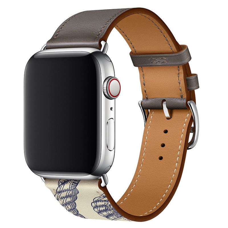 Correa de cuero tipo "Business Band" para Apple Watch