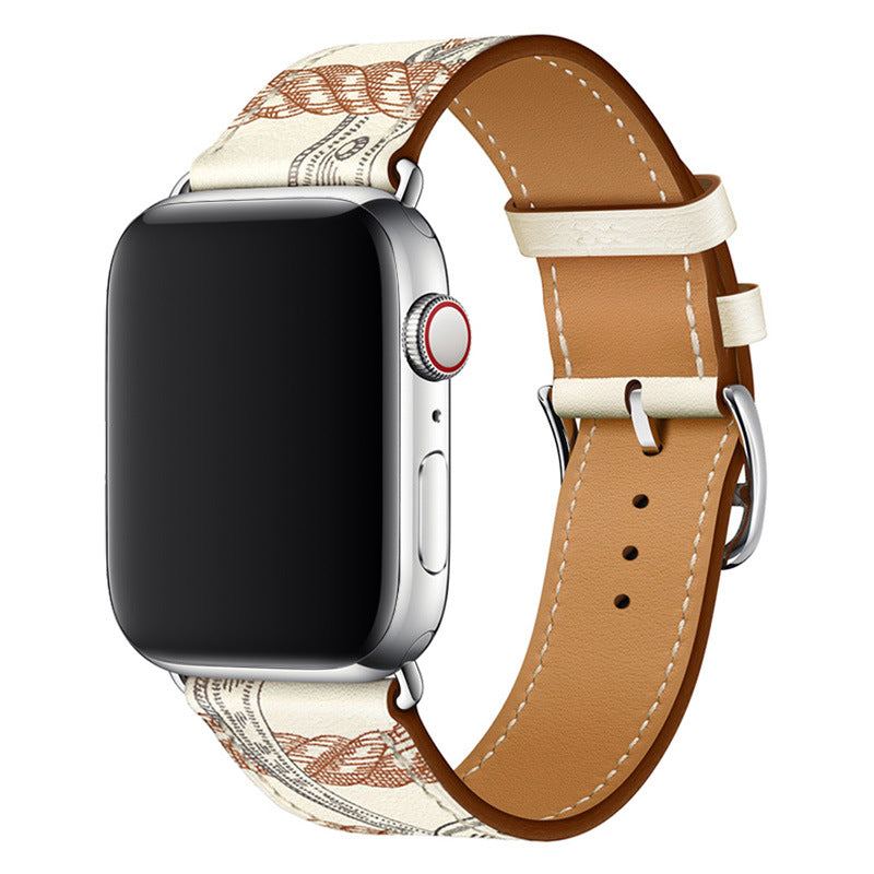 Correa de cuero tipo "Business Band" para Apple Watch