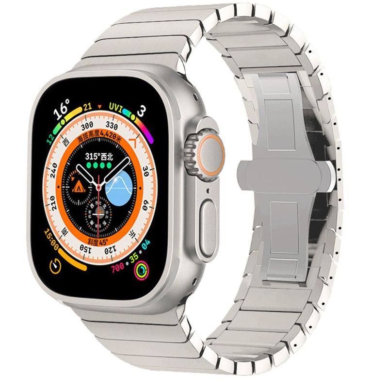 "Business Band" Metal Loop With Butterfly Clasp For Apple Watch