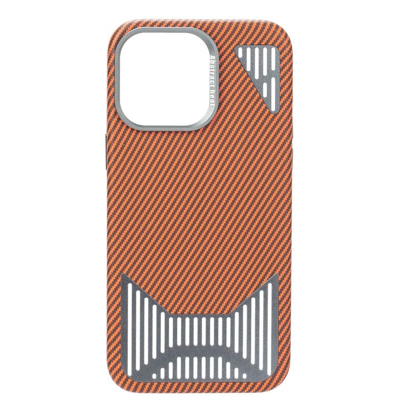 Funda para iPhone con disipación de calor magnética de aleación de aluminio y fibra de carbono