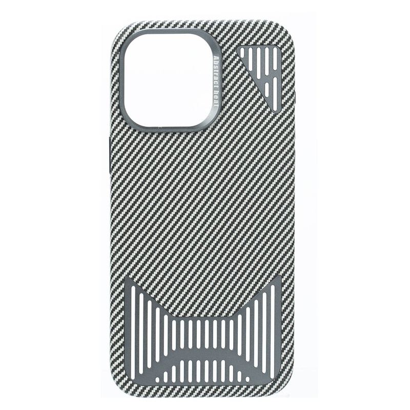 Funda para iPhone con disipación de calor magnética de aleación de aluminio y fibra de carbono