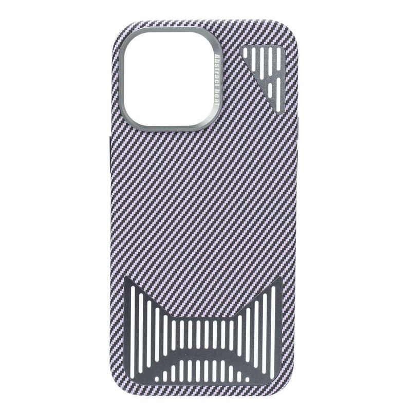 Funda para iPhone con disipación de calor magnética de aleación de aluminio y fibra de carbono