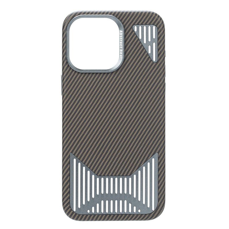 Funda para iPhone con disipación de calor magnética de aleación de aluminio y fibra de carbono