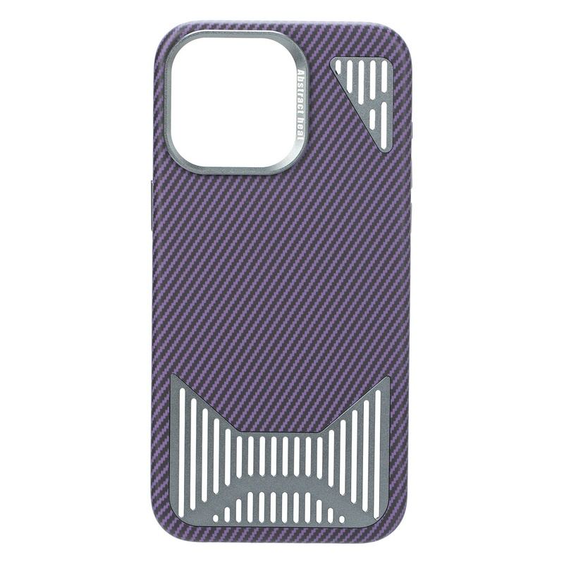 Funda para iPhone con disipación de calor magnética de aleación de aluminio y fibra de carbono