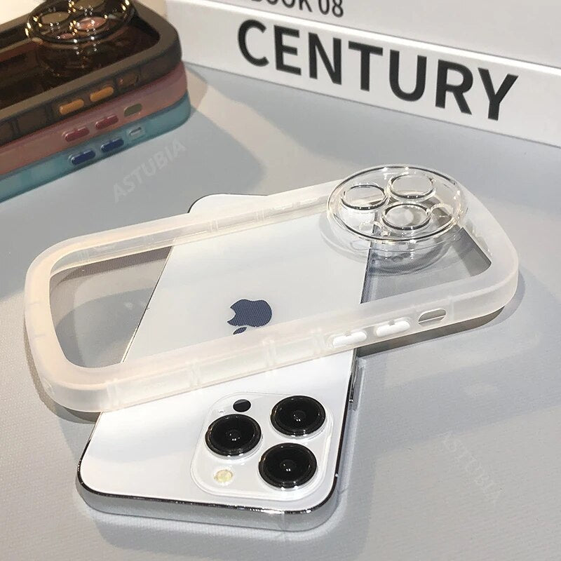 Circle Camera Protection Clear Case For iPhone