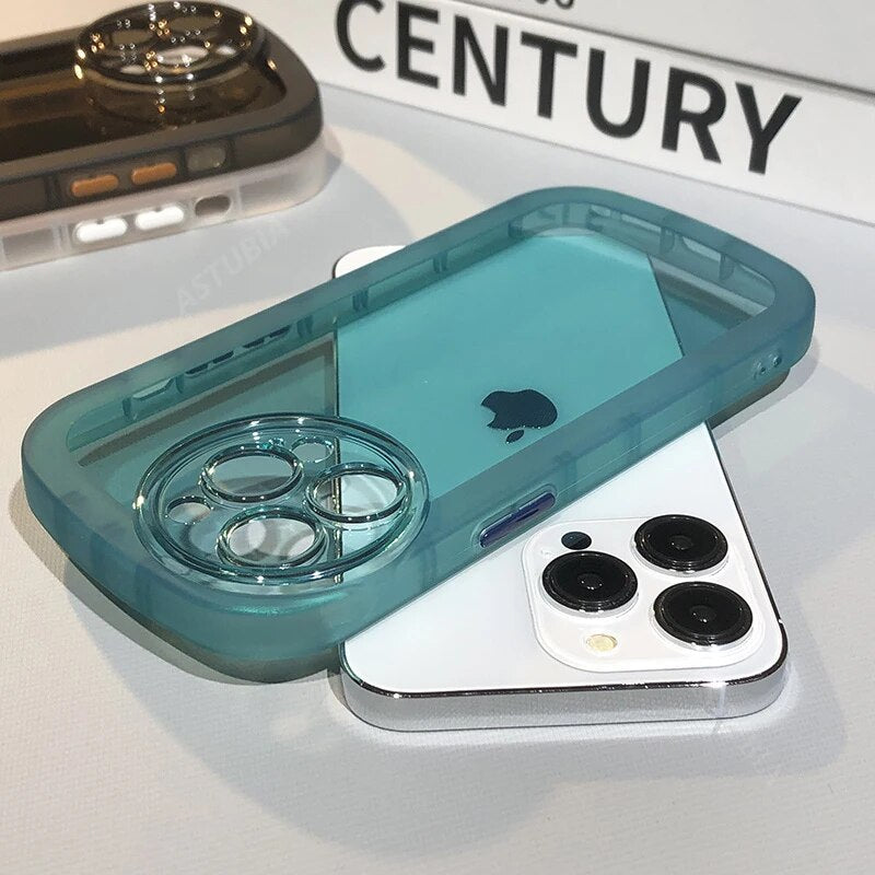 Circle Camera Protection Clear Case For iPhone