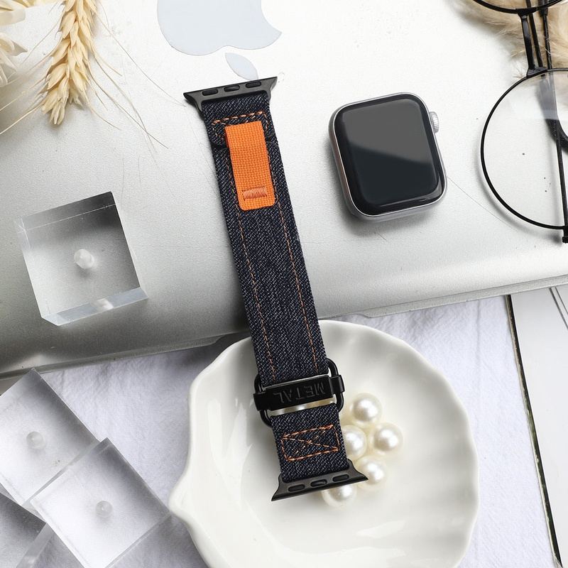 "Decorative Design" Canvas Fashion Nylon Loop Band For Apple Watch & Samsung