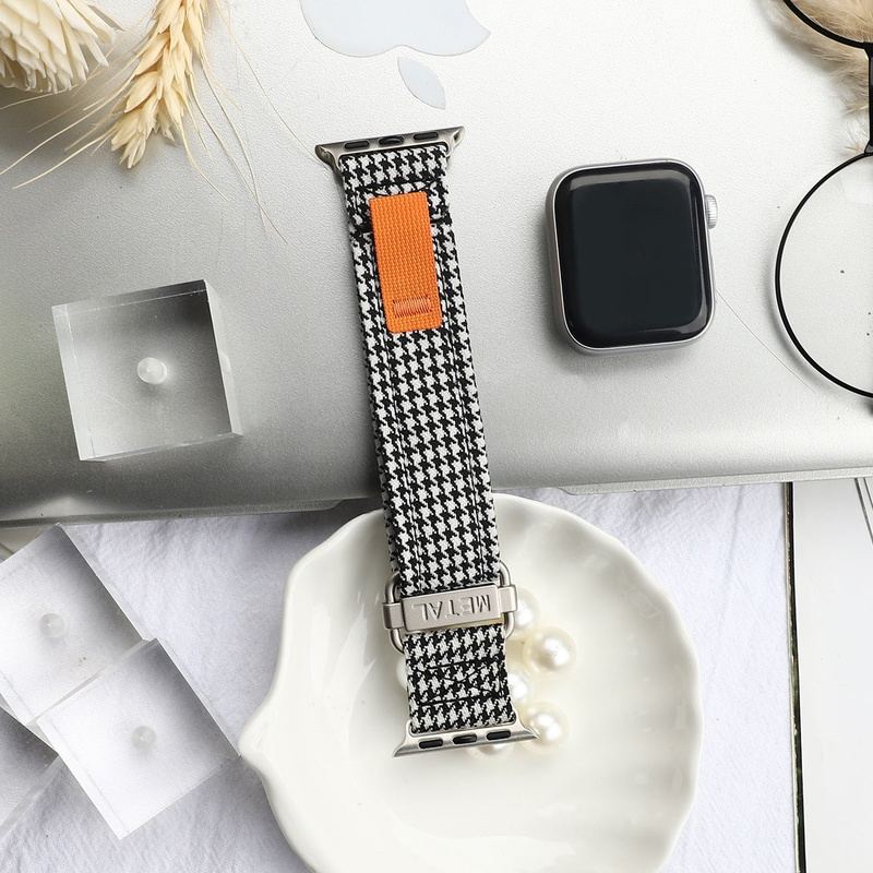 "Decorative Design" Canvas Fashion Nylon Loop Band For Apple Watch & Samsung