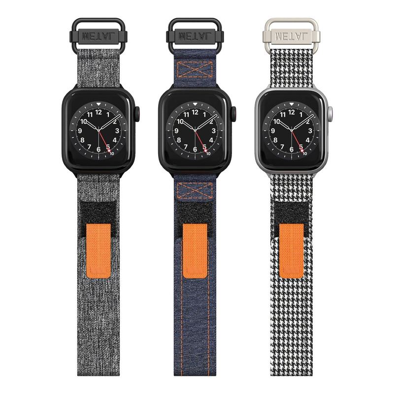 "Decorative Design" Canvas Fashion Nylon Loop Band For Apple Watch & Samsung