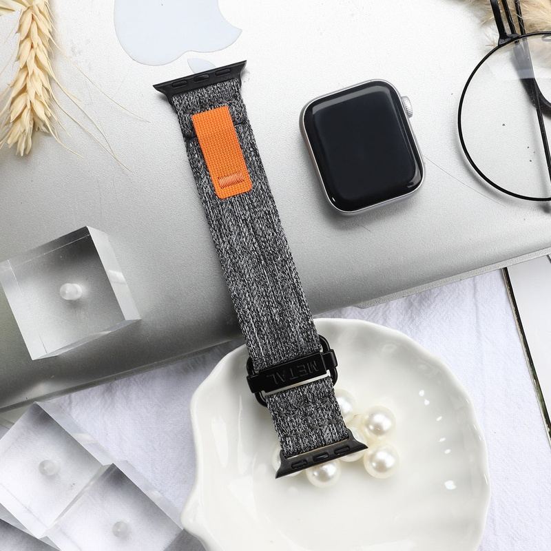 "Decorative Design" Canvas Fashion Nylon Loop Band For Apple Watch & Samsung