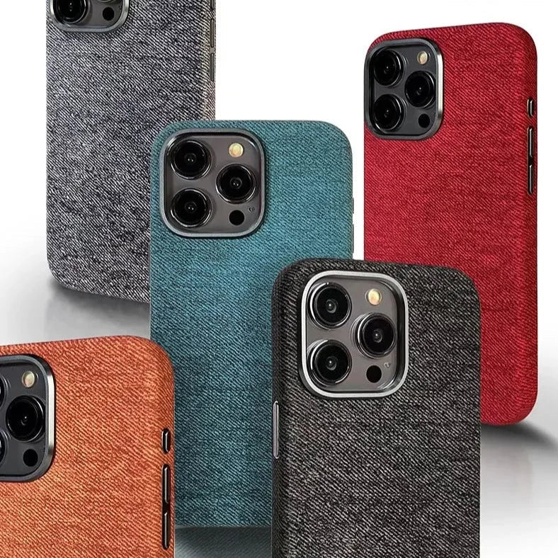 iPhone-Hülle aus Denim-Polyestergewebe 