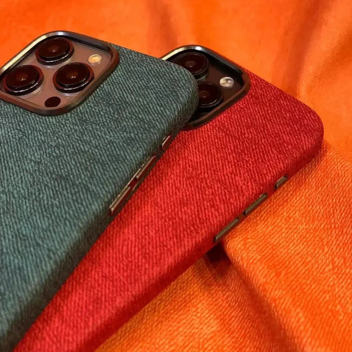 iPhone-Hülle aus Denim-Polyestergewebe 