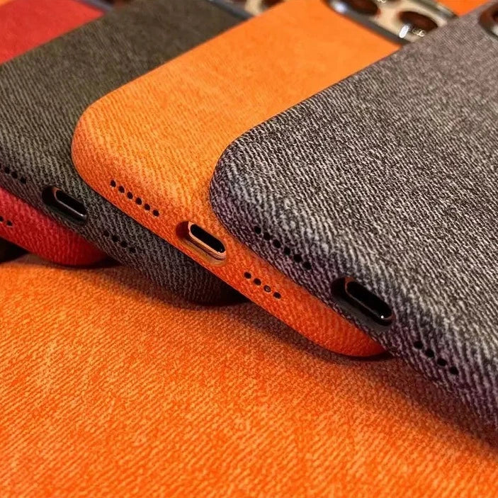 iPhone-Hülle aus Denim-Polyestergewebe 