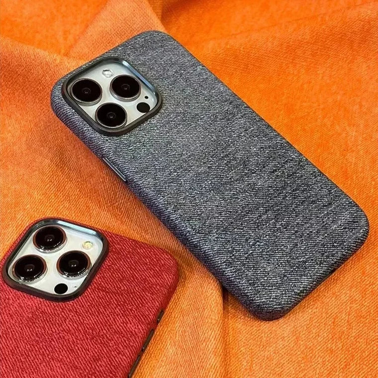 Funda para iPhone de tela vaquera de poliéster 