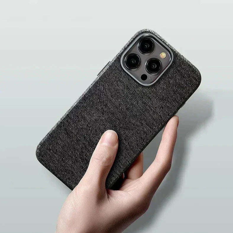 Funda para iPhone de tela vaquera de poliéster 