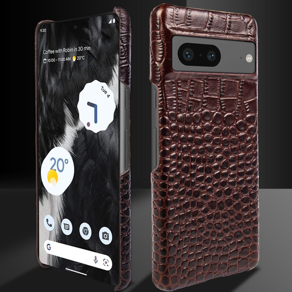 Dual Grain Genuine Leather Google Pixel Case